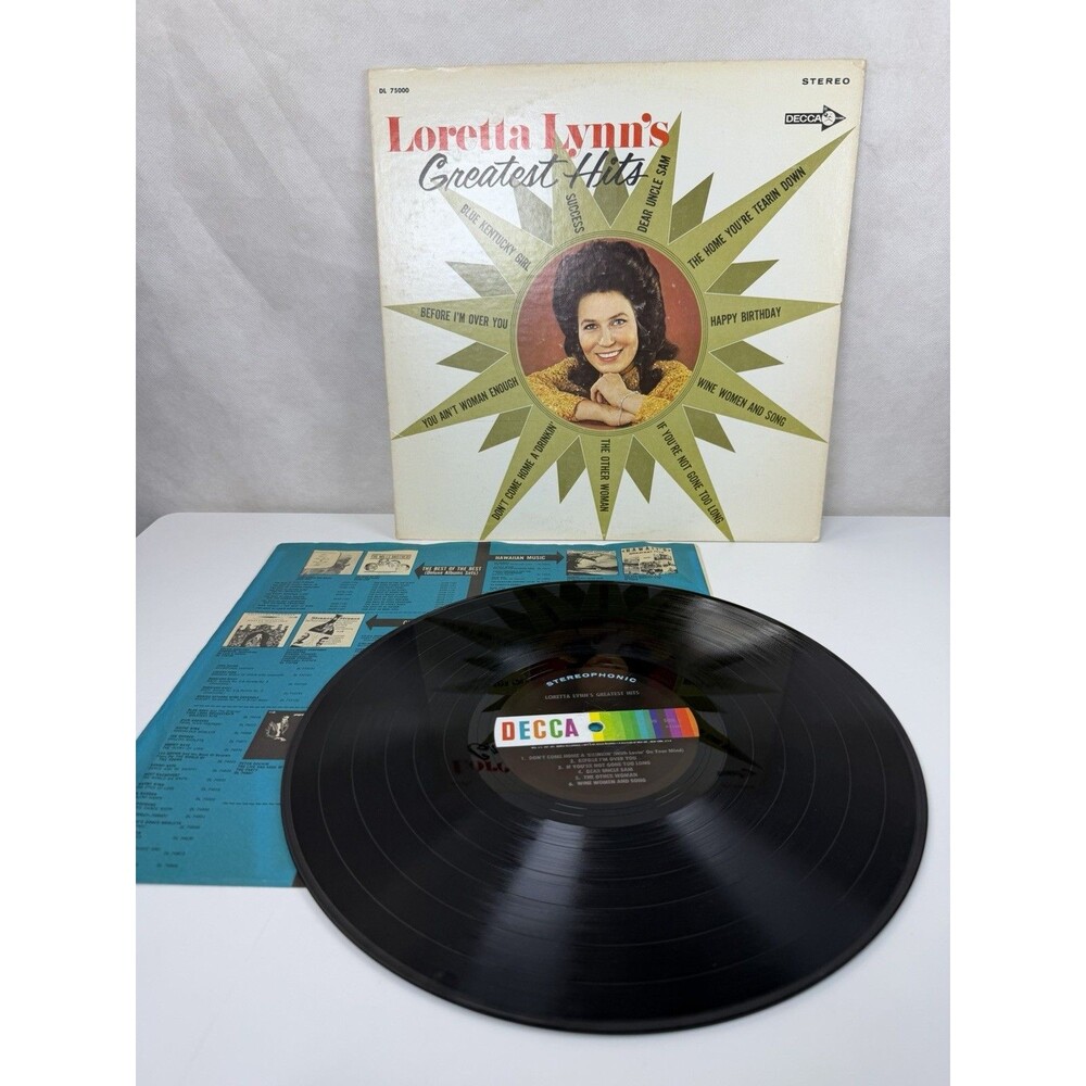 Loretta Lynn's Greatest Hits Vinyl LP 1968 Original Decca DL 75000 1st Press Vg+